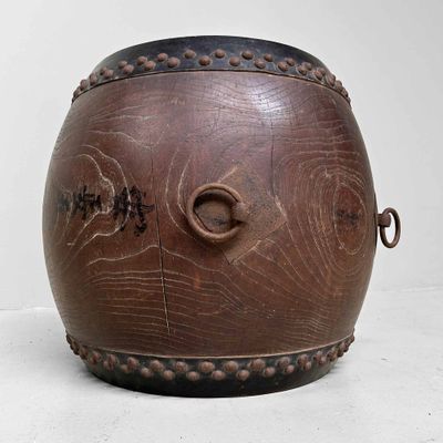 Antique Japanese Taiko Drum, Meiji Period.