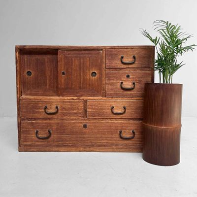 Traditional Japanese Tansu Storage Cabinet, Taishō Period.