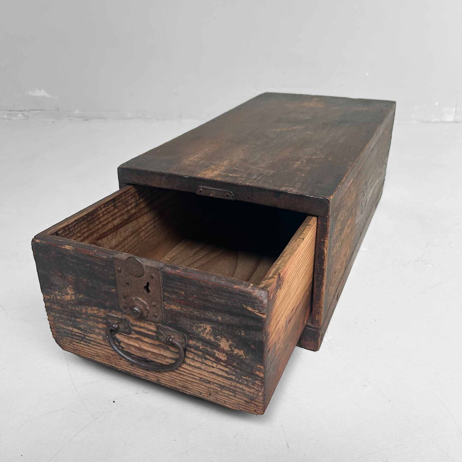 Antique Kake-Suzuri (懸硯) Document Cabinet, Meiji Period, Japan.