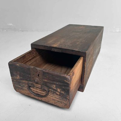 Antique Kake-Suzuri (懸硯) Document Cabinet, Meiji Period, Japan.