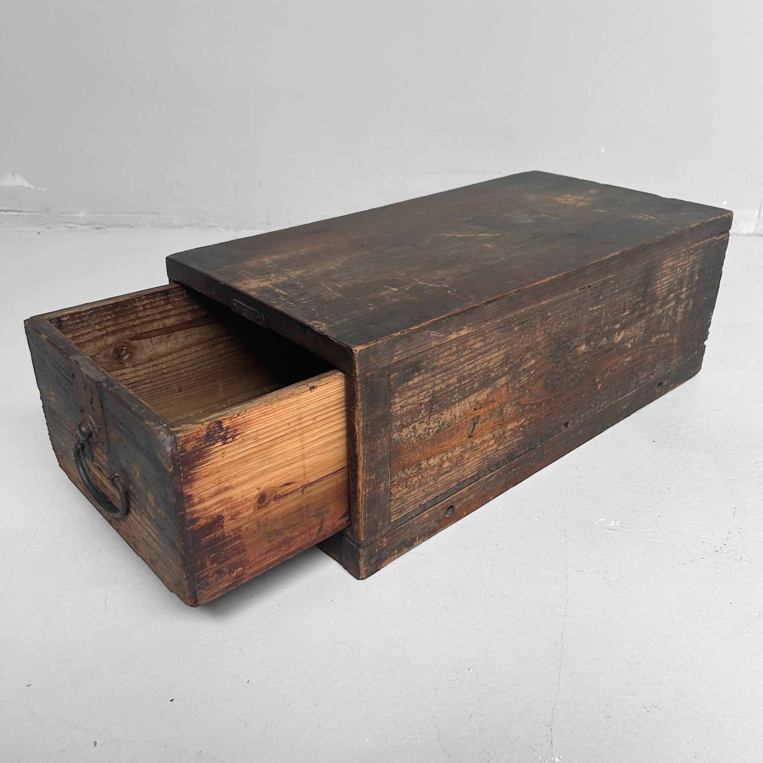 Antique Kake-Suzuri (懸硯) Document Cabinet, Meiji Period, Japan.