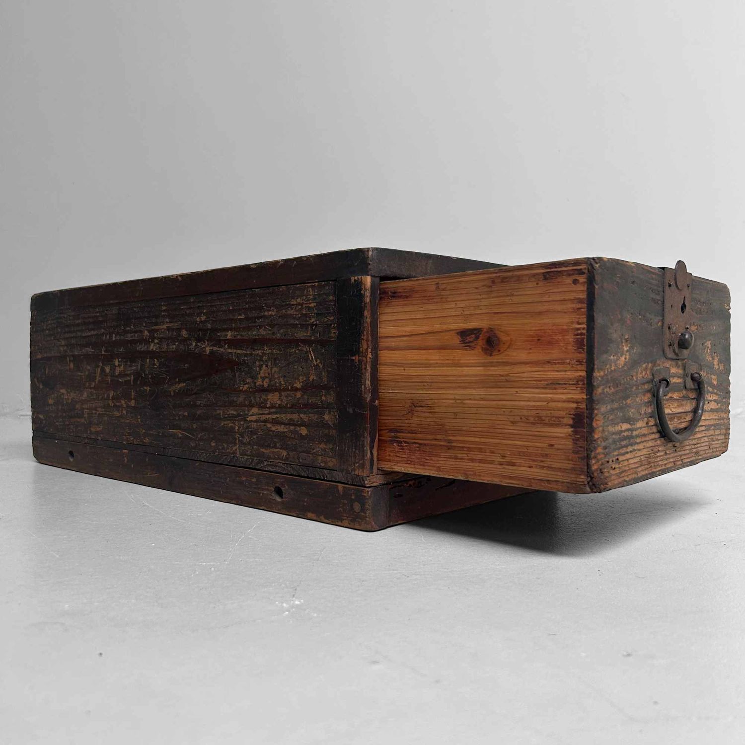 Antique Kake-Suzuri (懸硯) Document Cabinet, Meiji Period, Japan.