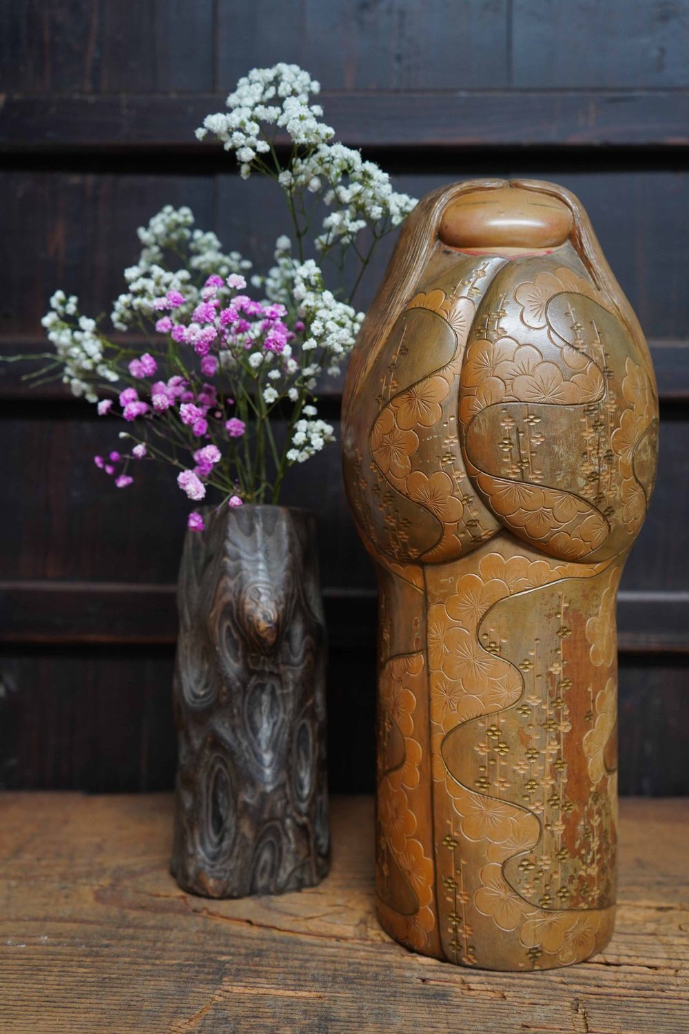 Rare Vintage Sosaku Kokeshi by Yoshida Takashi 吉田 多加志, Japan.
