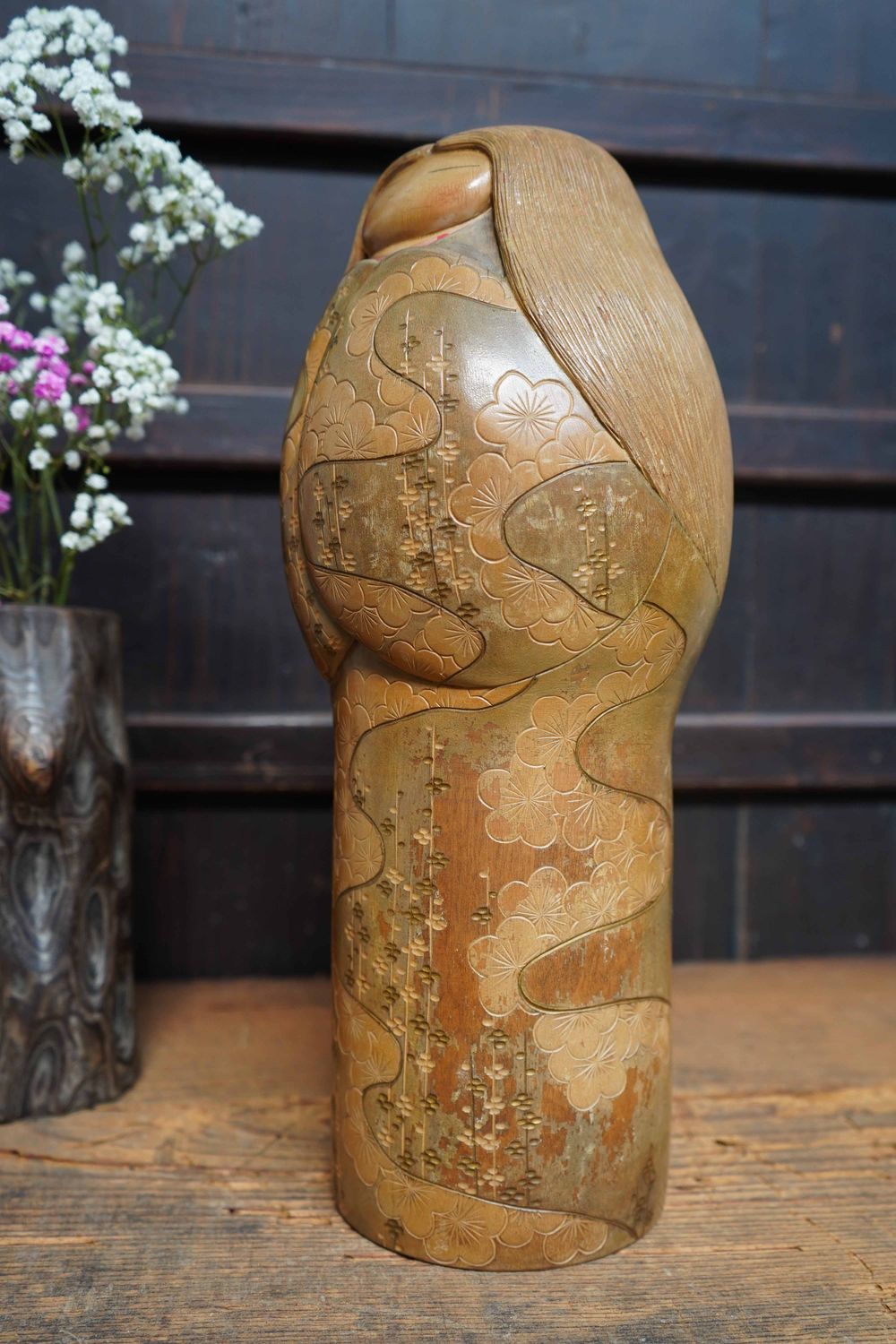 Rare Vintage Sosaku Kokeshi by Yoshida Takashi 吉田 多加志, Japan.