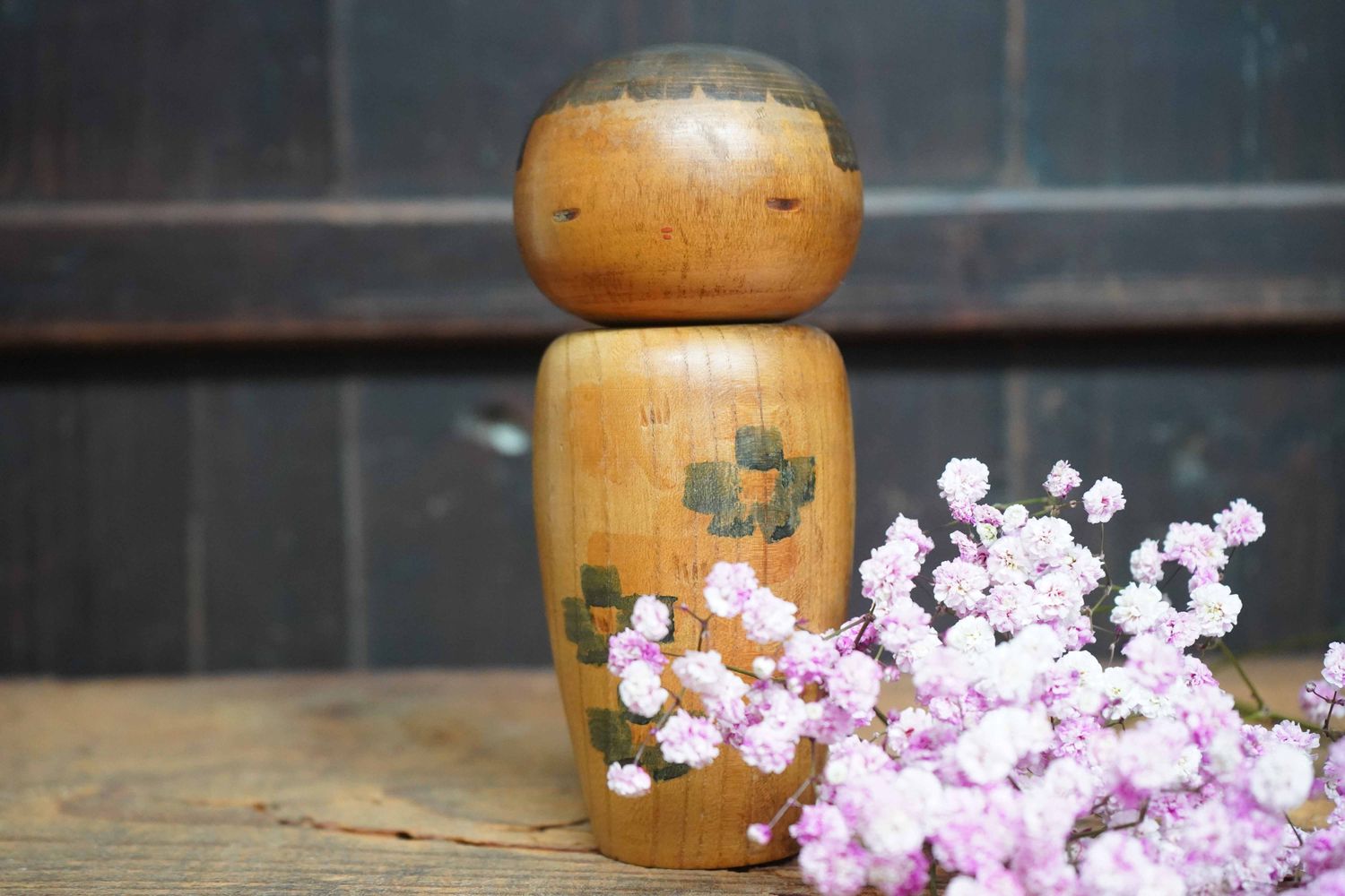 Vintage Sosaku Kokeshi door Sanpei Yamanaka, Japan.