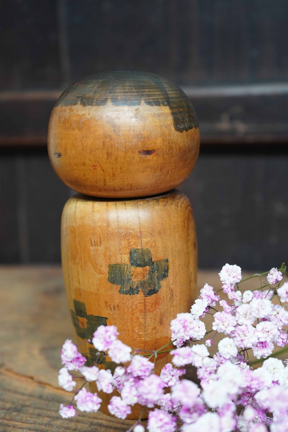 Vintage Sosaku Kokeshi door Sanpei Yamanaka, Japan.