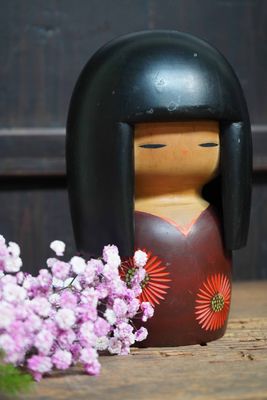 Vintage Gunma Kokeshi by Ryoka Aoki, Japan.