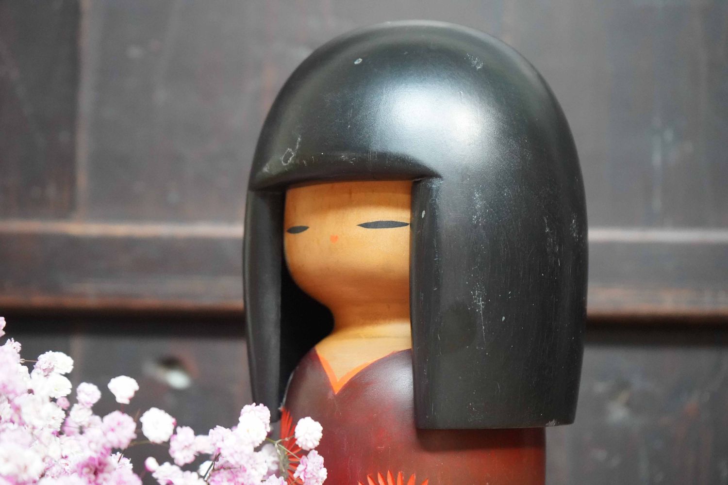 Vintage Gunma Kokeshi door Ryoka Aoki, Japan.