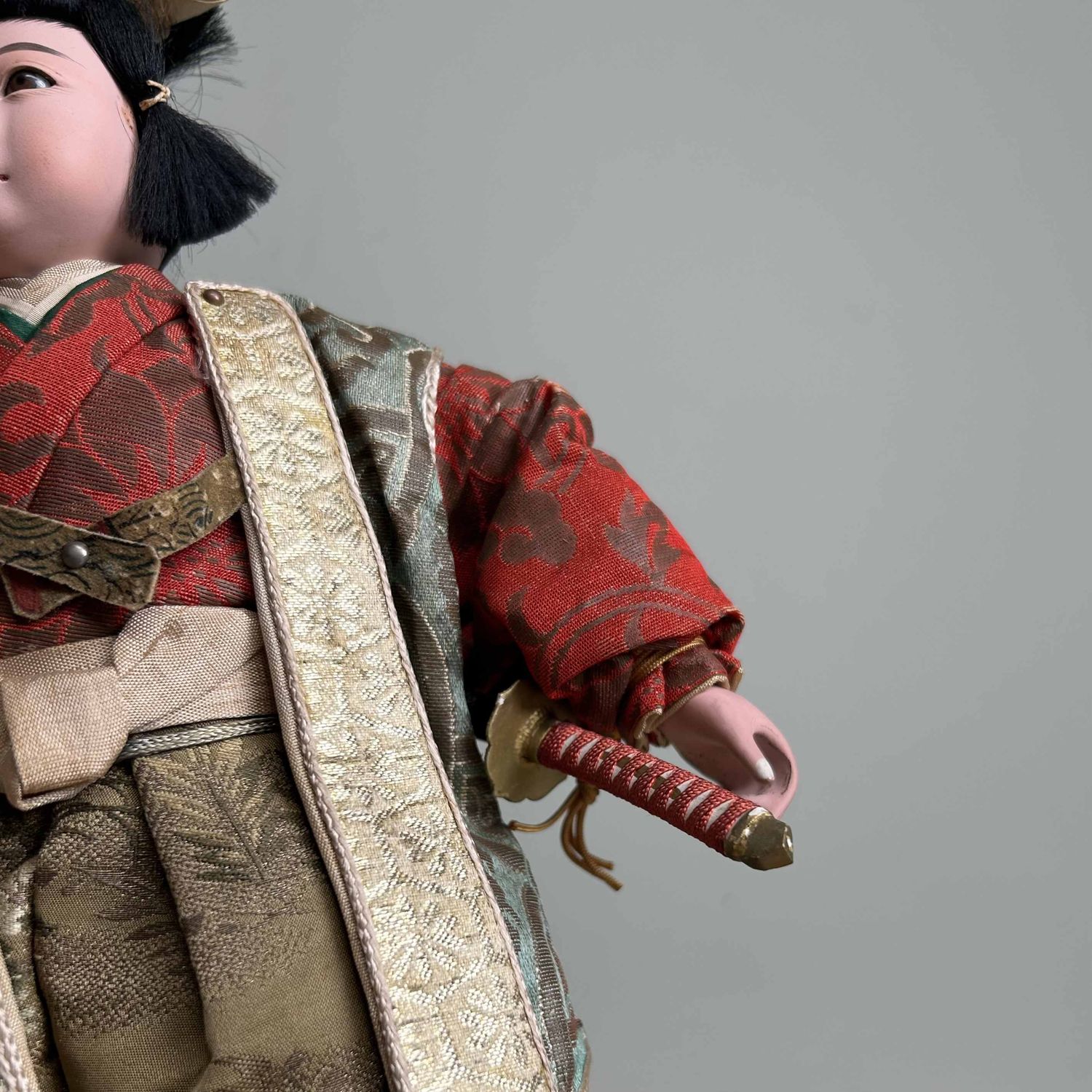 Musha Ningyō, Traditional Japanese Warrior Doll, Meiji Period.