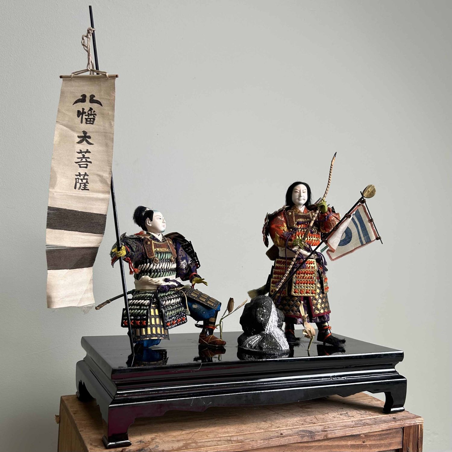 Musha Ningyō, Traditionele Japanse Samoerai Krijgerspoppen, Meiji-periode.