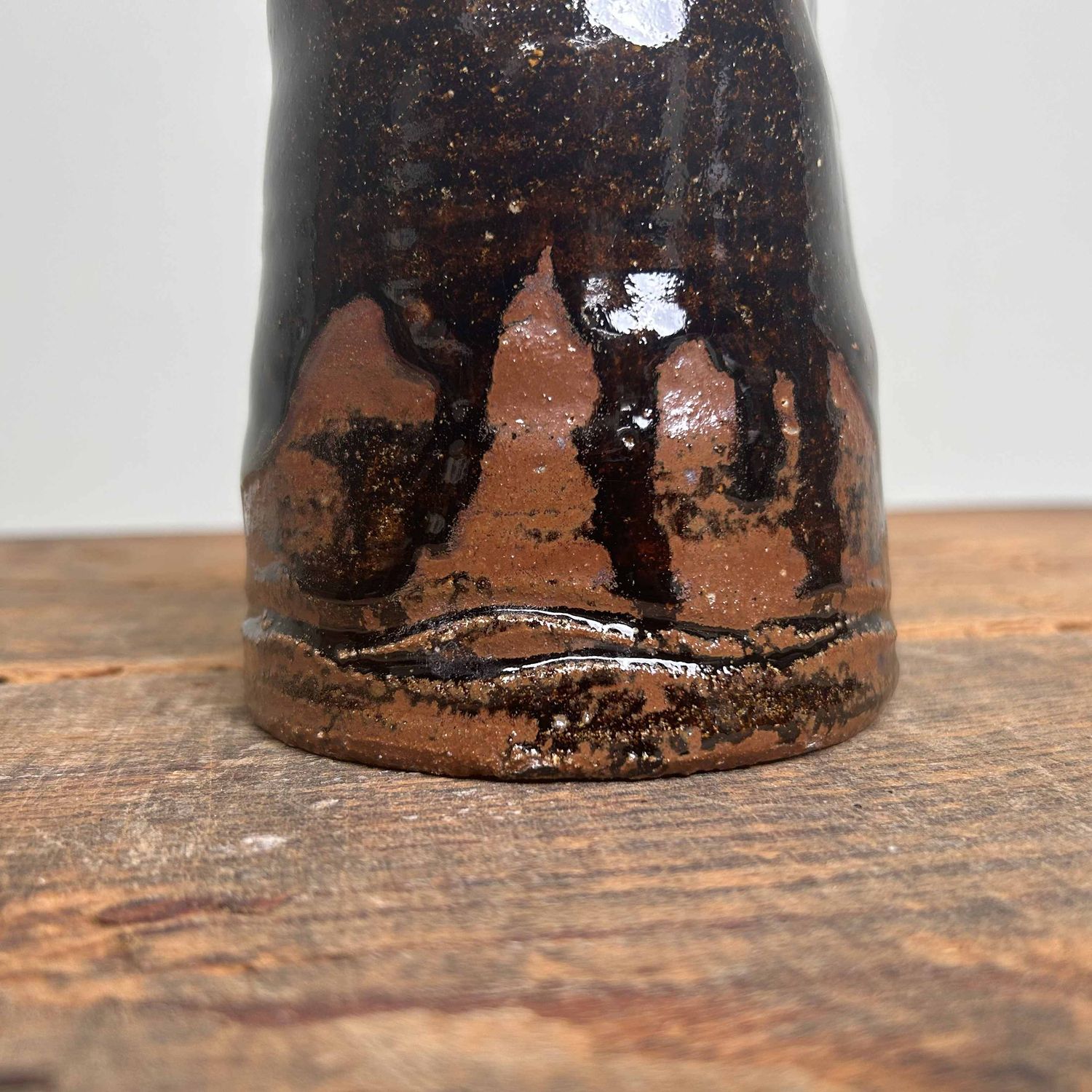 Mid Century Keramieken Ikebana Vaas, Chosen Karatsu, Japan.