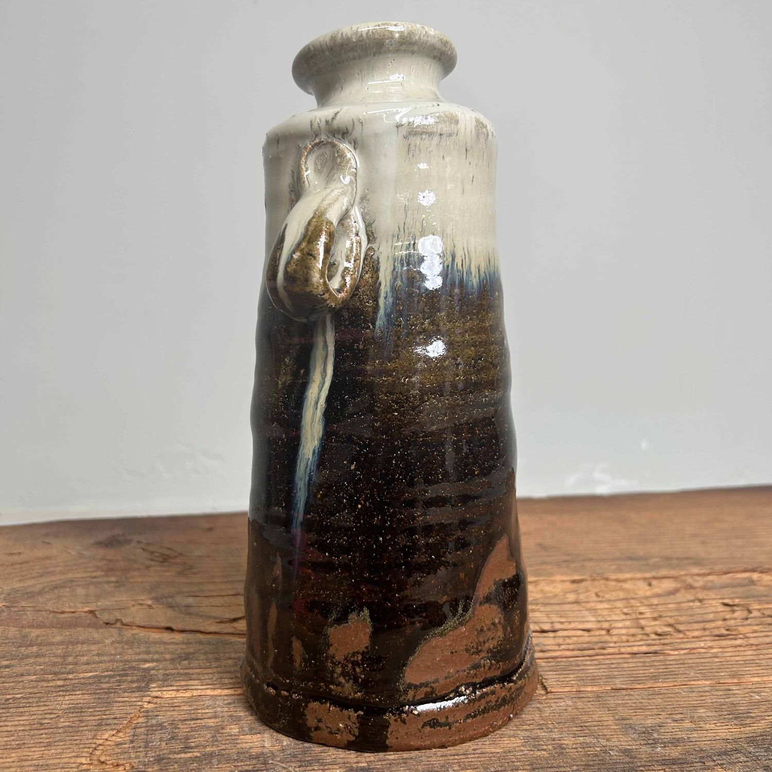 Mid Century Keramieken Ikebana Vaas, Chosen Karatsu, Japan.