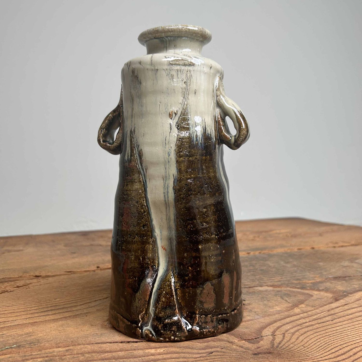 Mid-century Ceramic Ikebana Vase, Chosen Karatsu, Japan.