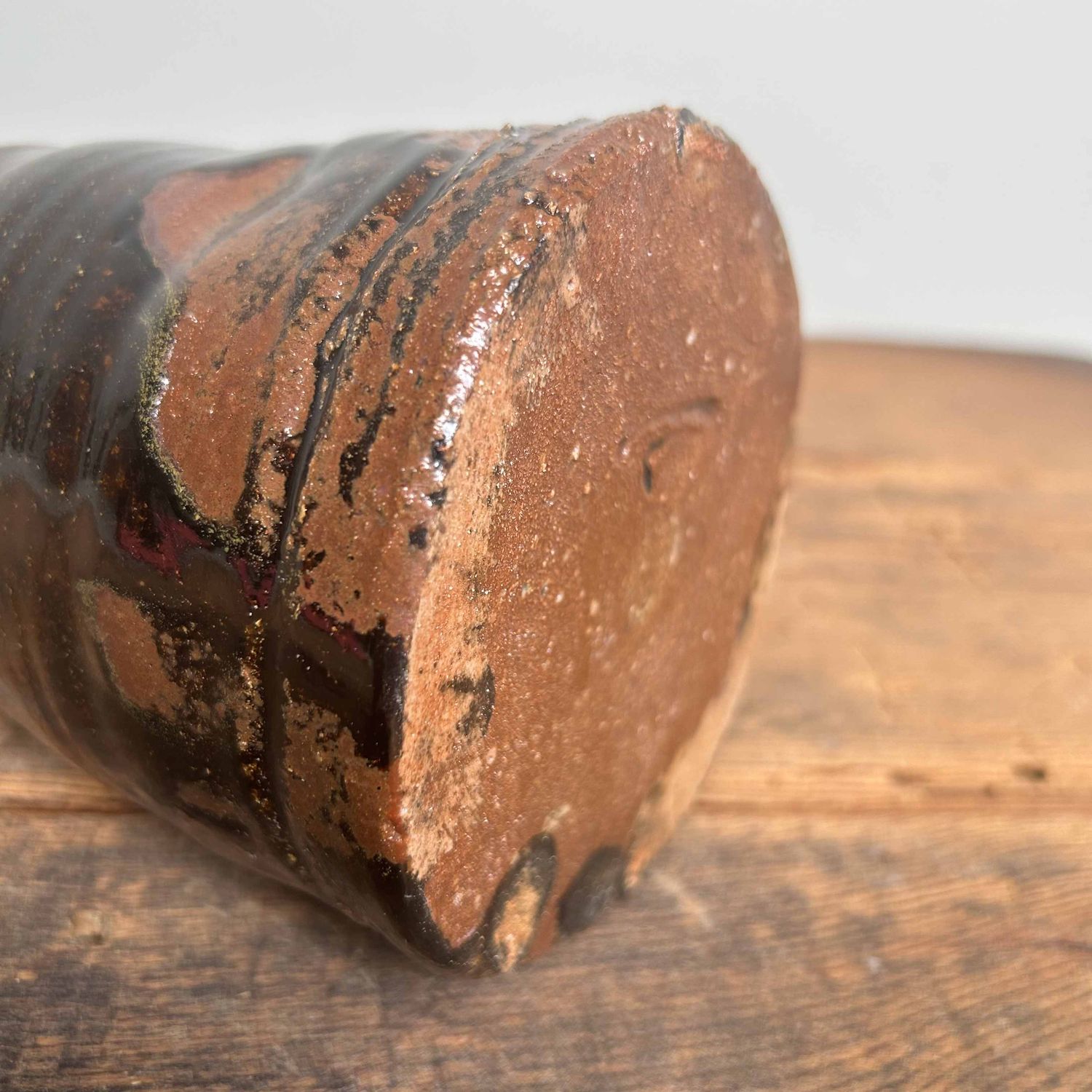 Mid Century Keramieken Ikebana Vaas, Chosen Karatsu, Japan.