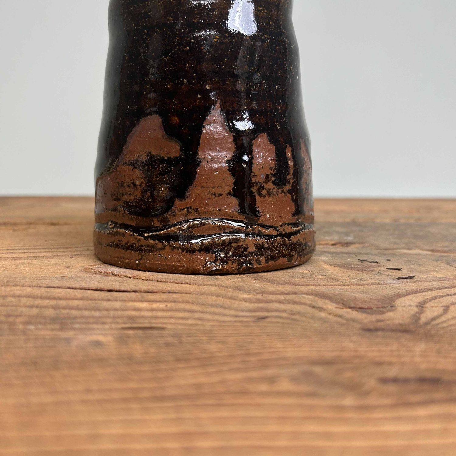 Mid Century Keramieken Ikebana Vaas, Chosen Karatsu, Japan.