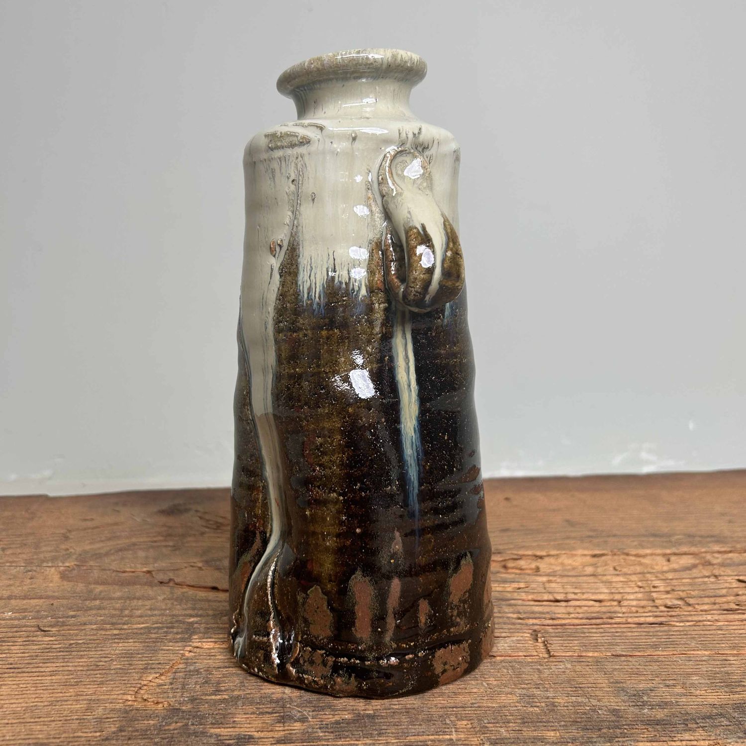 Mid Century Keramieken Ikebana Vaas, Chosen Karatsu, Japan.