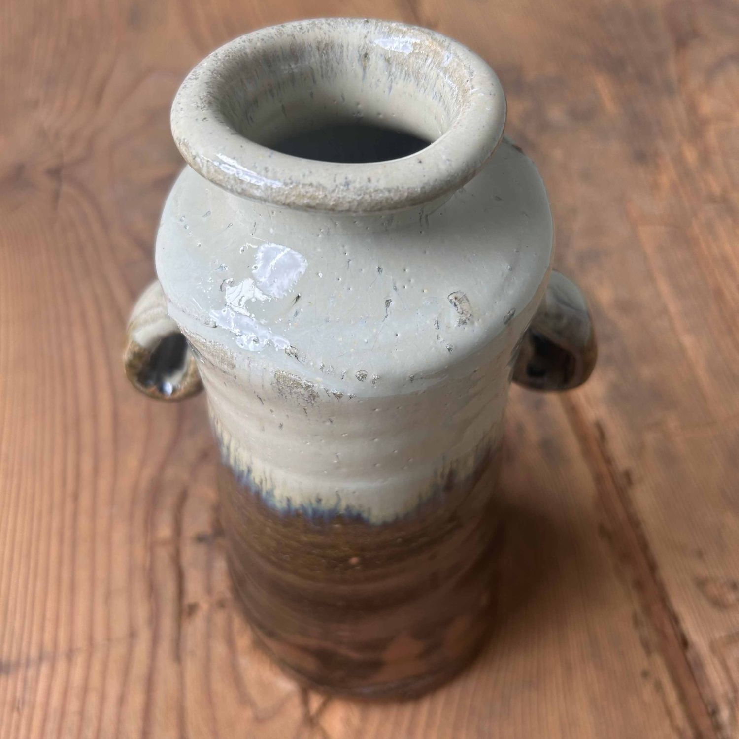 Mid Century Keramieken Ikebana Vaas, Chosen Karatsu, Japan.