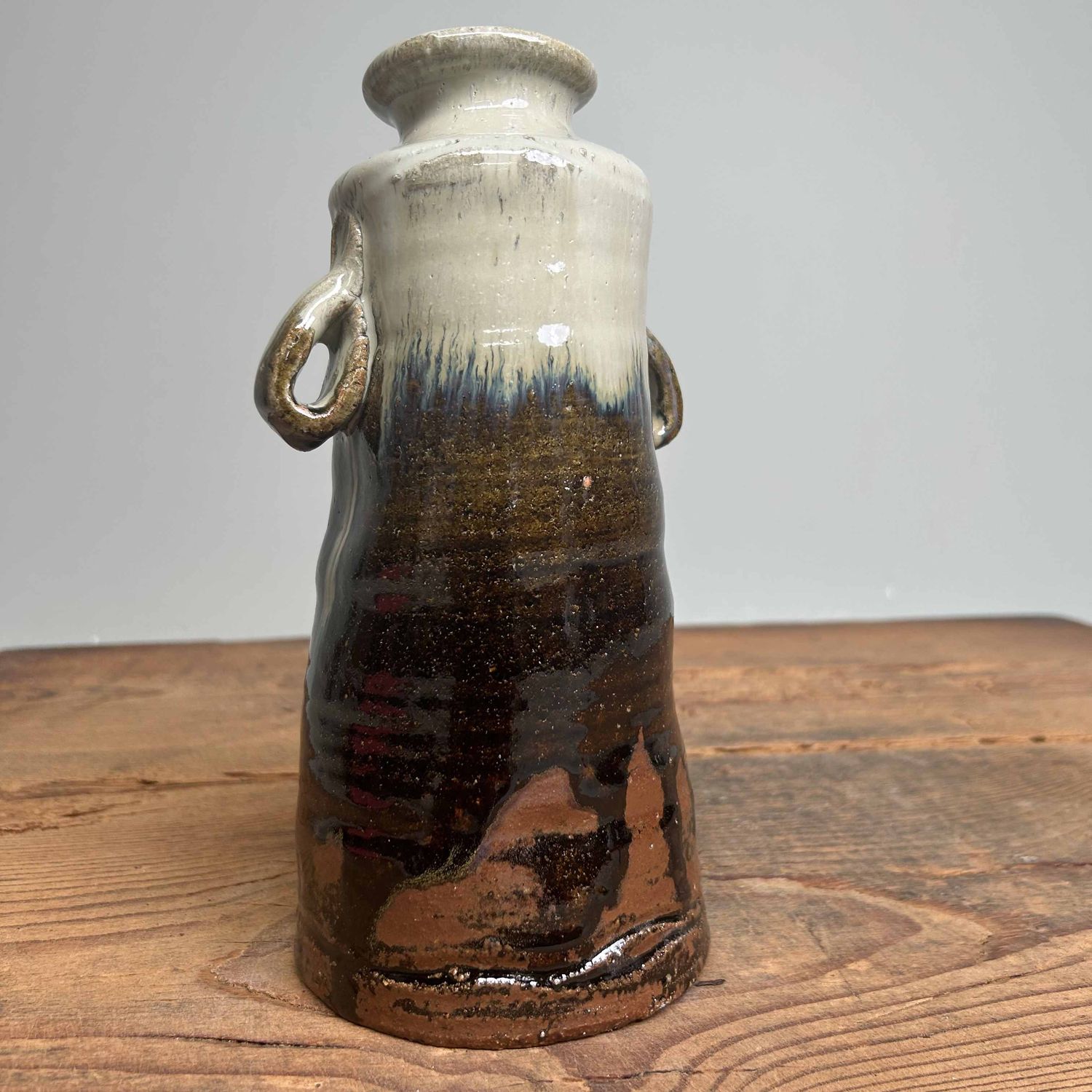 Mid Century Keramieken Ikebana Vaas, Chosen Karatsu, Japan.