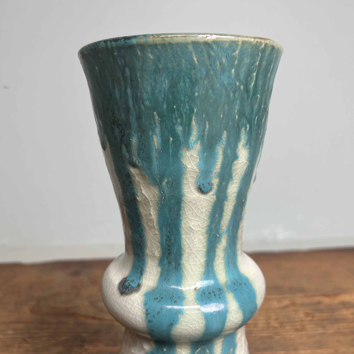 Geglazuurde Keramieken Ikebana Bloemenvaas, Agano Yaki, Japan.