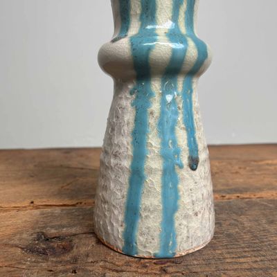 Glazed Ceramic Ikebana Flower Vase, Agano Yaki, Japan.