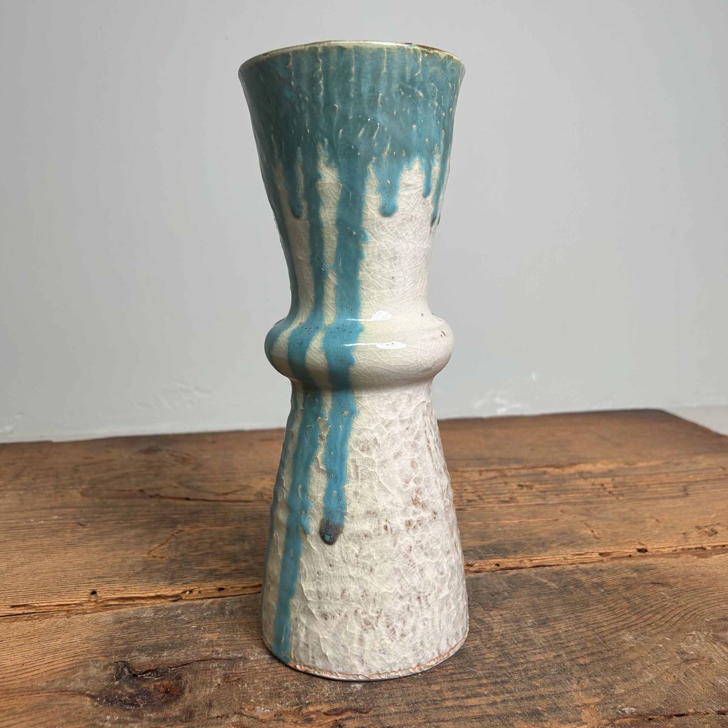 Geglazuurde Keramieken Ikebana Bloemenvaas, Agano Yaki, Japan.