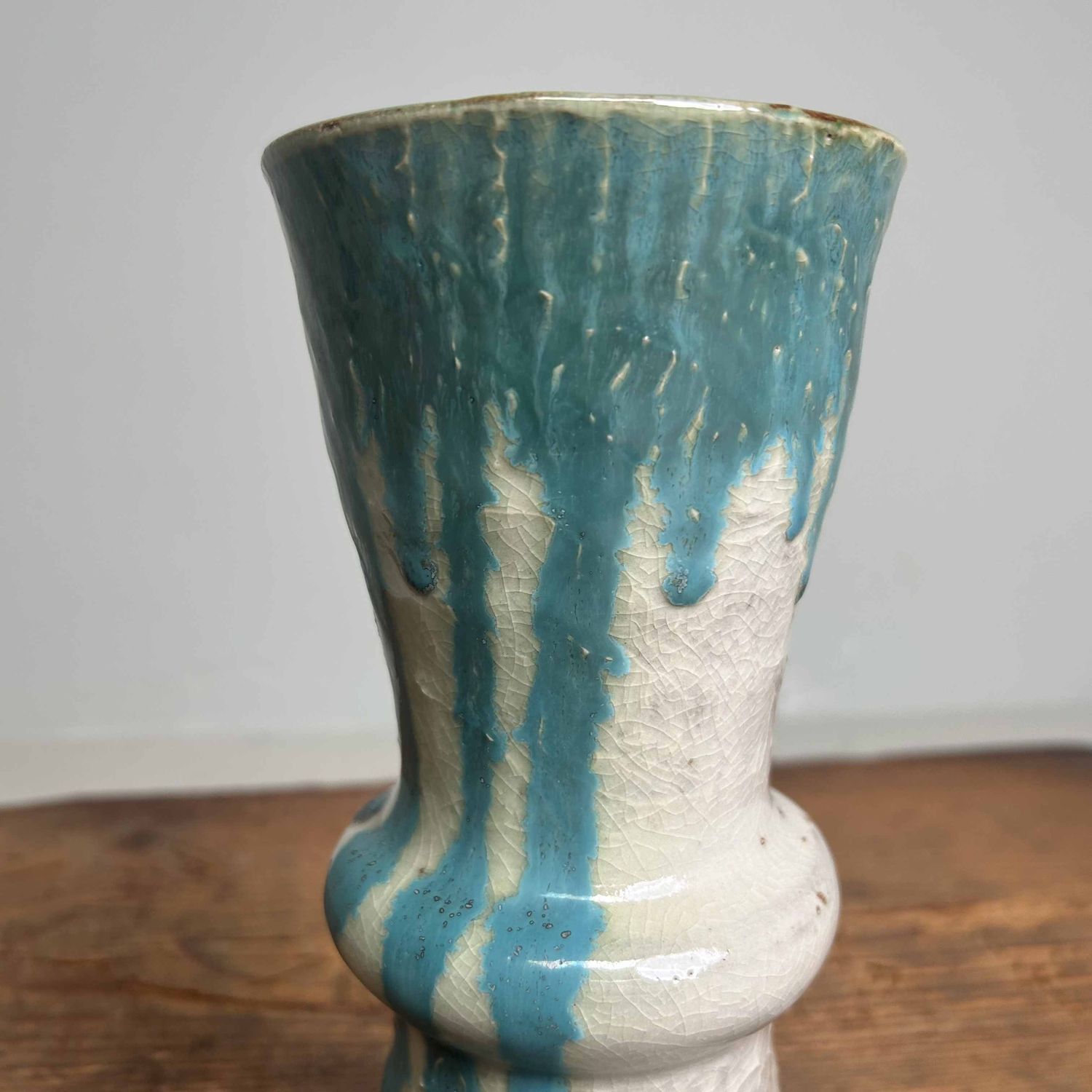 Geglazuurde Keramieken Ikebana Bloemenvaas, Agano Yaki, Japan.