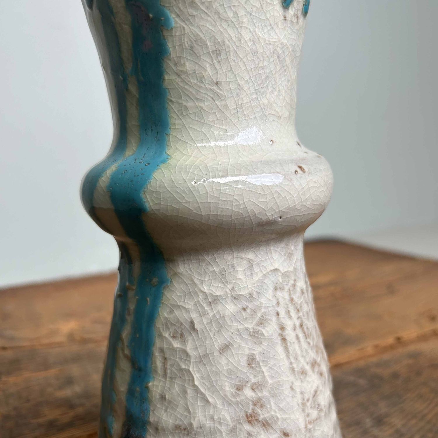 Geglazuurde Keramieken Ikebana Bloemenvaas, Agano Yaki, Japan.