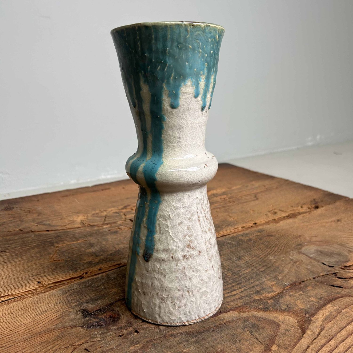 Geglazuurde Keramieken Ikebana Bloemenvaas, Agano Yaki, Japan.