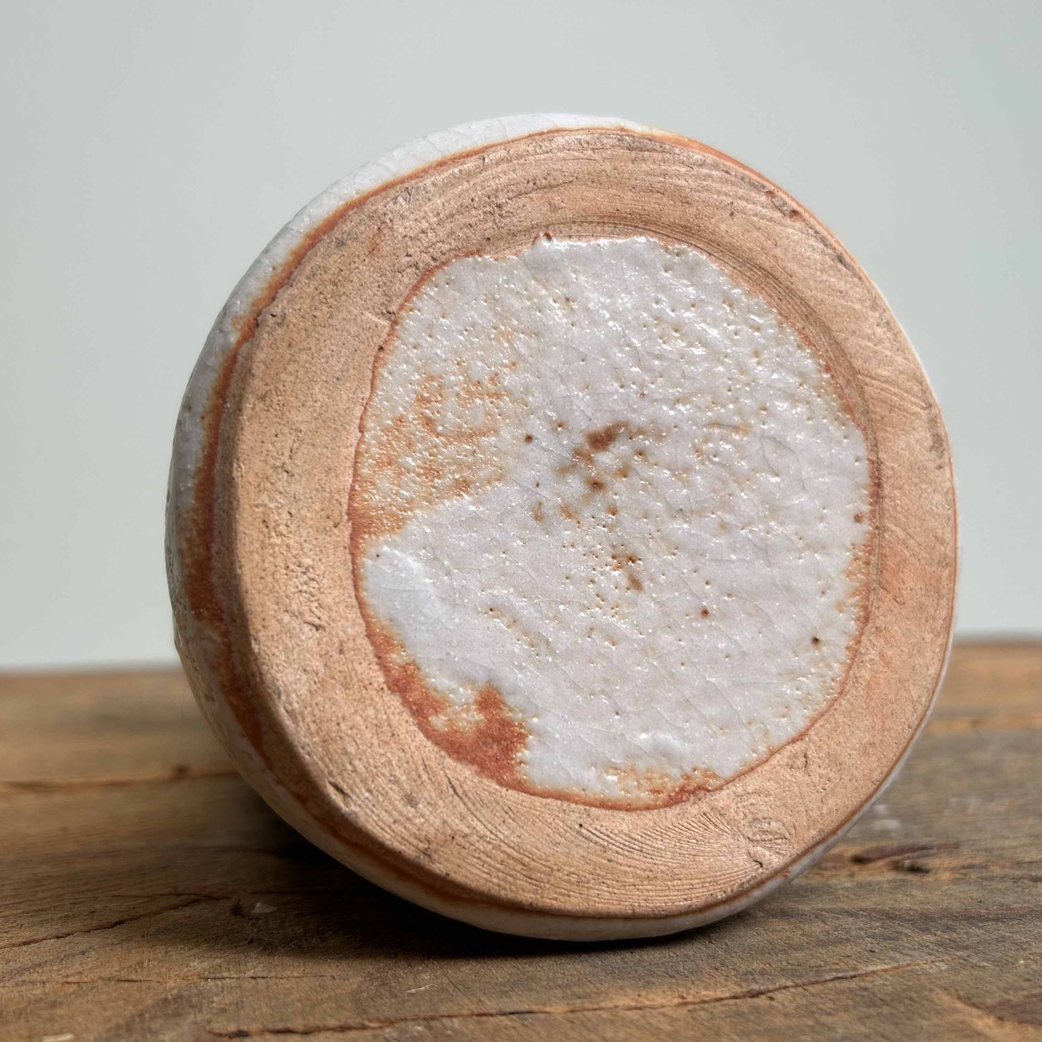 Organic Shino Ceramic Ikebana Flower Vase, Japan