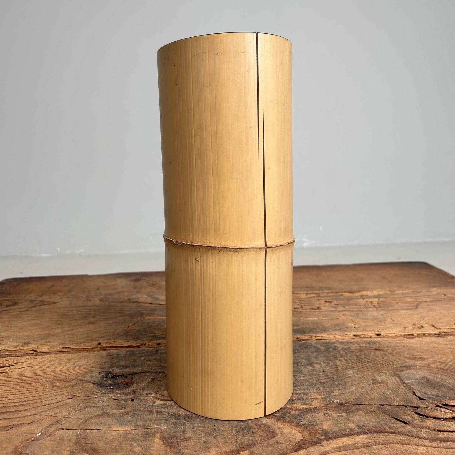 Lakwerk Bamboe Ikebana Vaas, Shōwa, Japan.