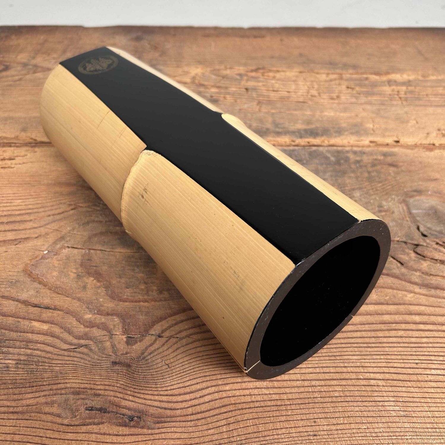 Lakwerk Bamboe Ikebana Vaas, Shōwa, Japan.