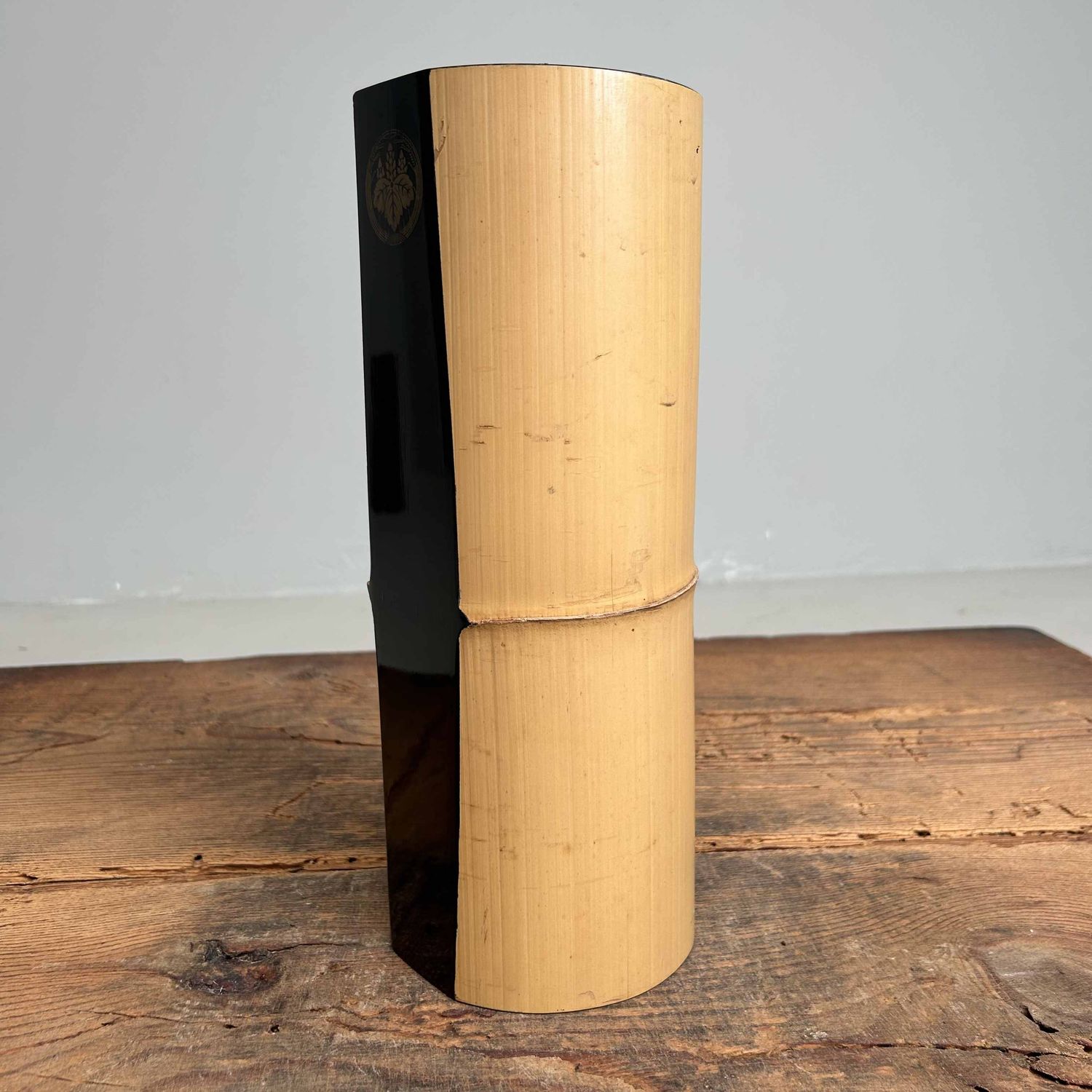 Lakwerk Bamboe Ikebana Vaas, Shōwa, Japan.