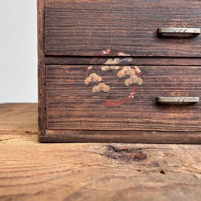 Antique Japanese Haribako, Sewing Cabinet, 1920s.