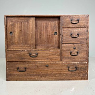 Traditionele Japanse Tansu, Opbergmeubel, Meiji-periode.