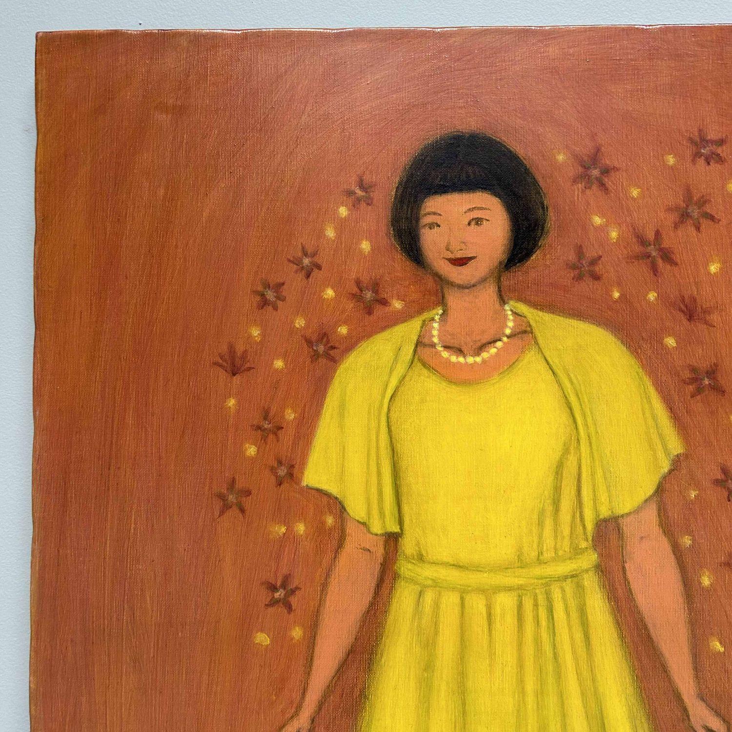 'Bloemenmeisje', Olieverf op Canvas door Makoto Igarashi, Shōwa-periode, Japan. 'Bloemenmeisje', Olieverf op Canvas door Makoto Igarashi, Shōwa-periode, Japan.