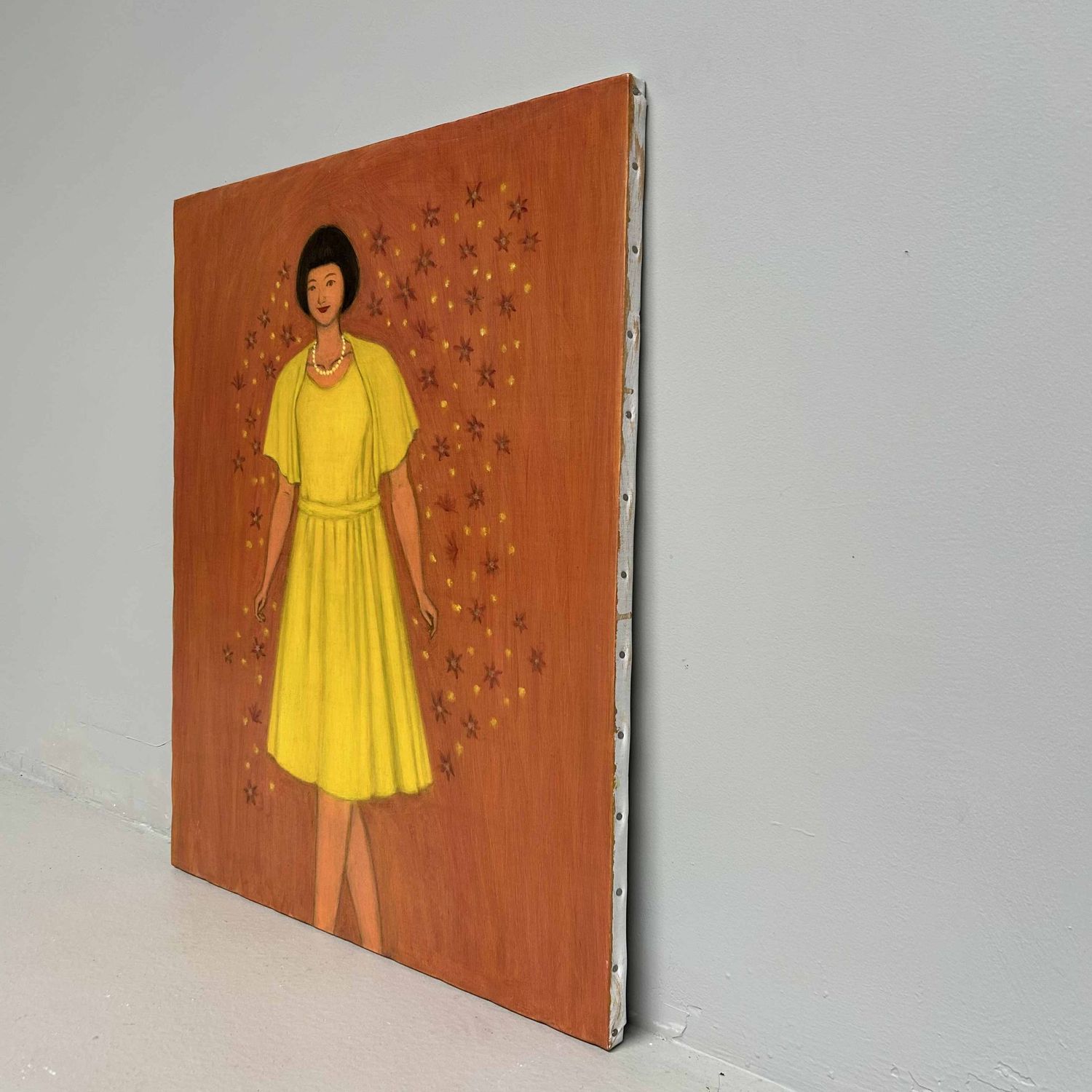 'Bloemenmeisje', Olieverf op Canvas door Makoto Igarashi, Shōwa-periode, Japan. 'Bloemenmeisje', Olieverf op Canvas door Makoto Igarashi, Shōwa-periode, Japan.