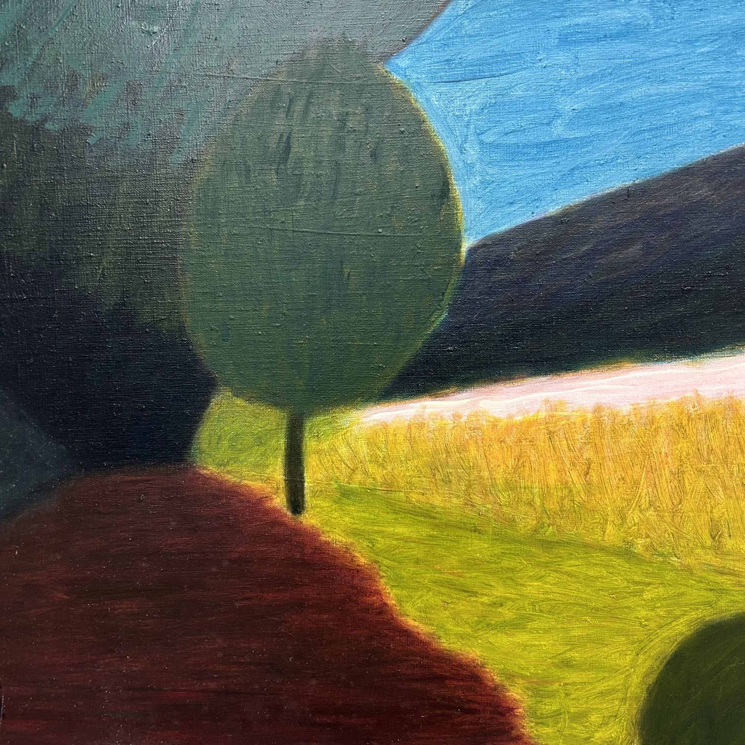 "Landscape", Oil on Canvas by Makoto Igarashi, Shōwa Period, Japan.