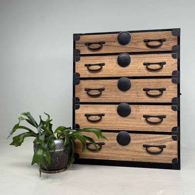 Traditional Japanese Kimono Chest of Drawers, Taishō Period.
