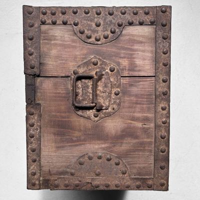 Antique Kake-Suzuri (懸硯) Document Chest, Edo Period, Japan.