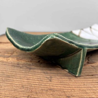 Ceramic Kyo Yaki Serving Dish, Shōwa Period, Japan.