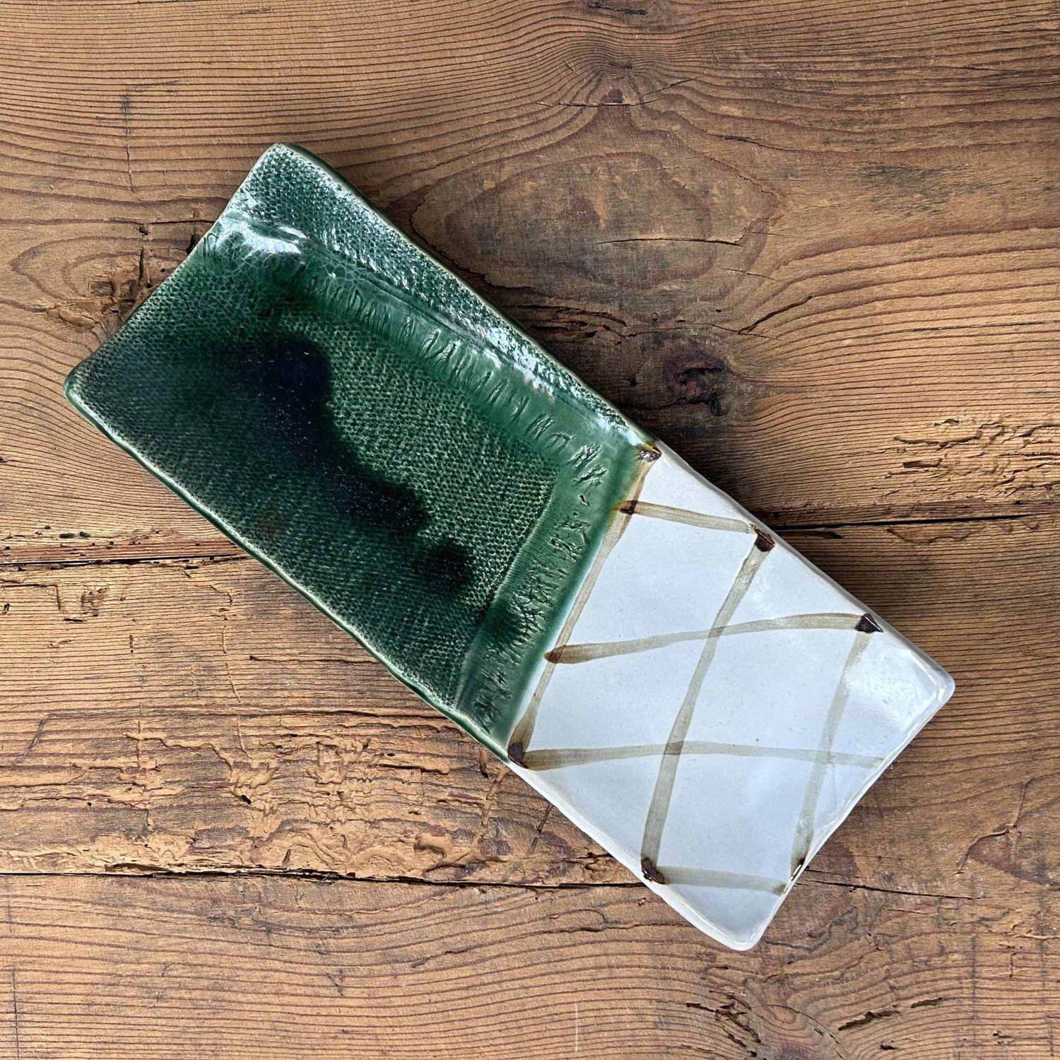 Keramieken Kyo Yaki Serveerschaal, Shōwa periode, Japan.