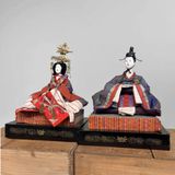 Decorative Ningyo Hina Dolls Emperor and Empress, Meiji Period, Japan.