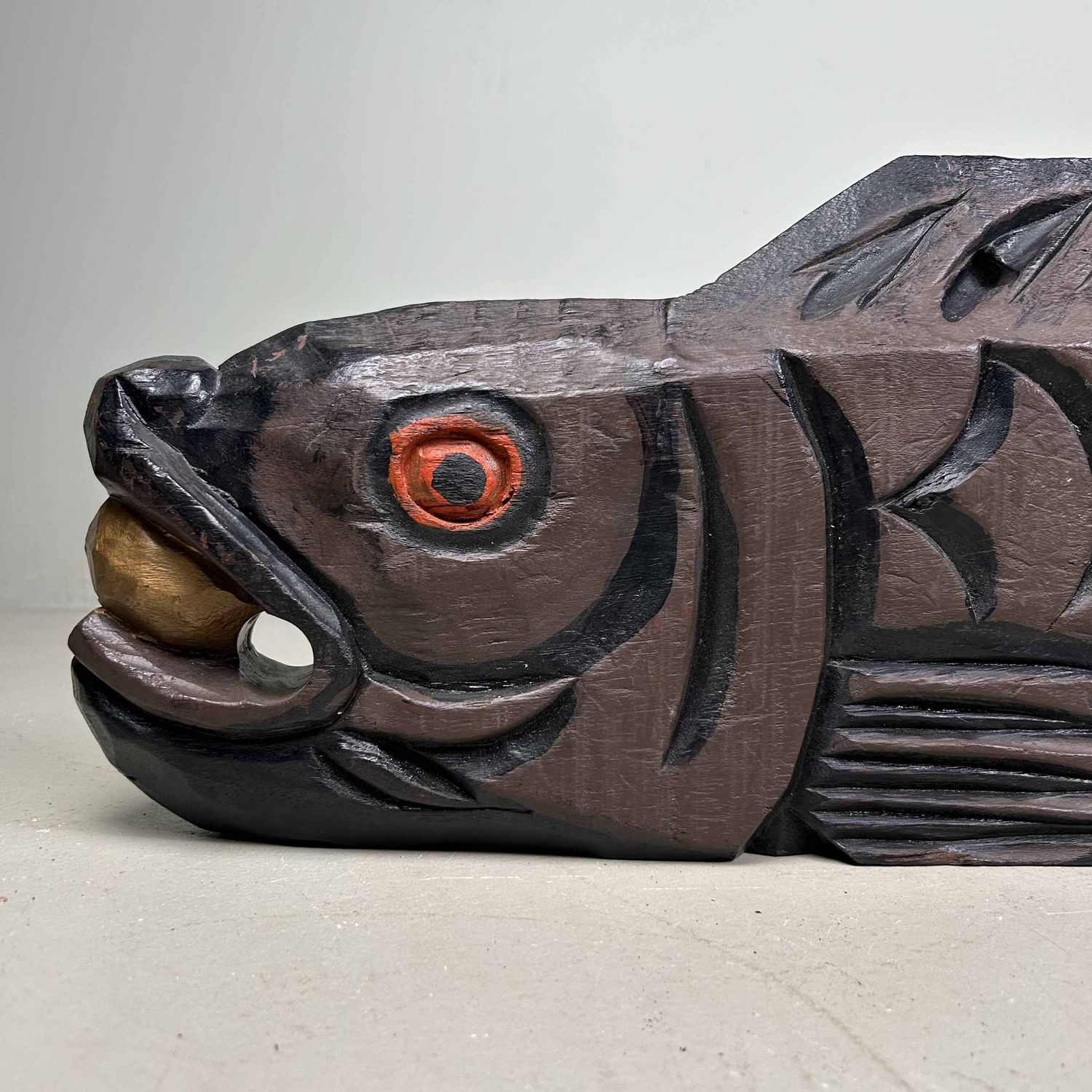 Mokugyo 木魚, Boeddhistische Houten Vis, Taishō-periode, Japan.