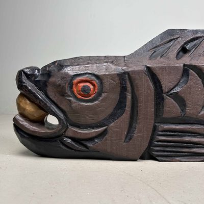 Mokugyo 木魚, Boeddhistische Houten Vis, Taishō-periode, Japan.