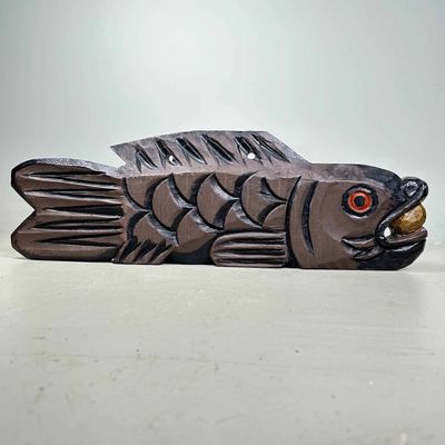 Mokugyo 木魚, Boeddhistische Houten Vis, Taishō-periode, Japan.