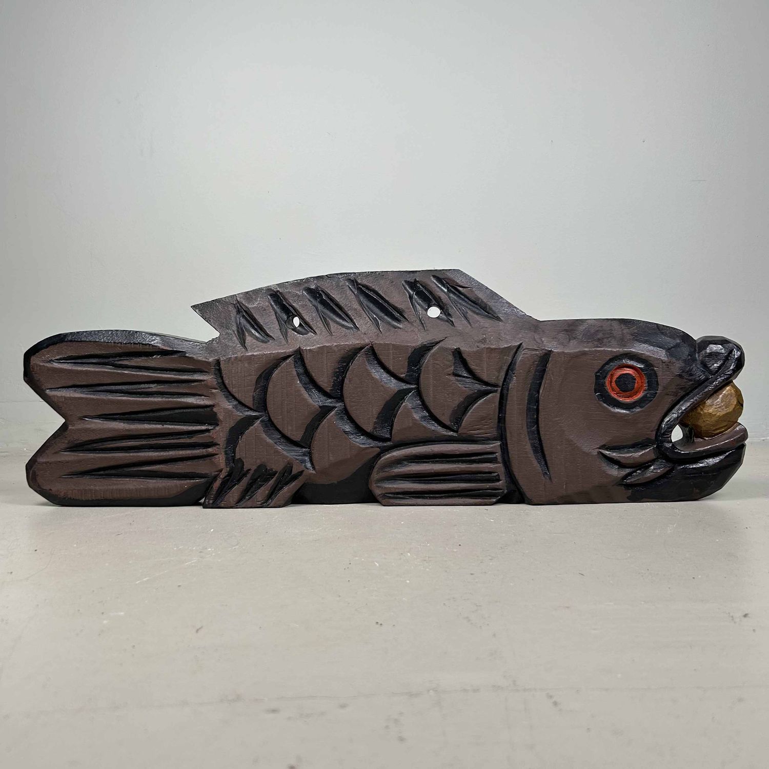 Mokugyo 木魚, Boeddhistische Houten Vis, Taishō-periode, Japan.