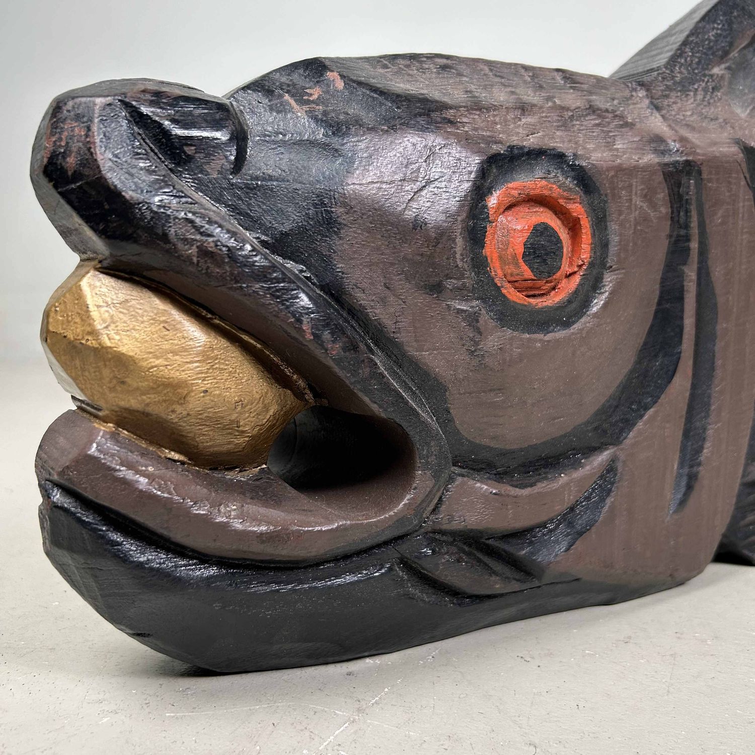 Mokugyo 木魚, Boeddhistische Houten Vis, Taishō-periode, Japan.