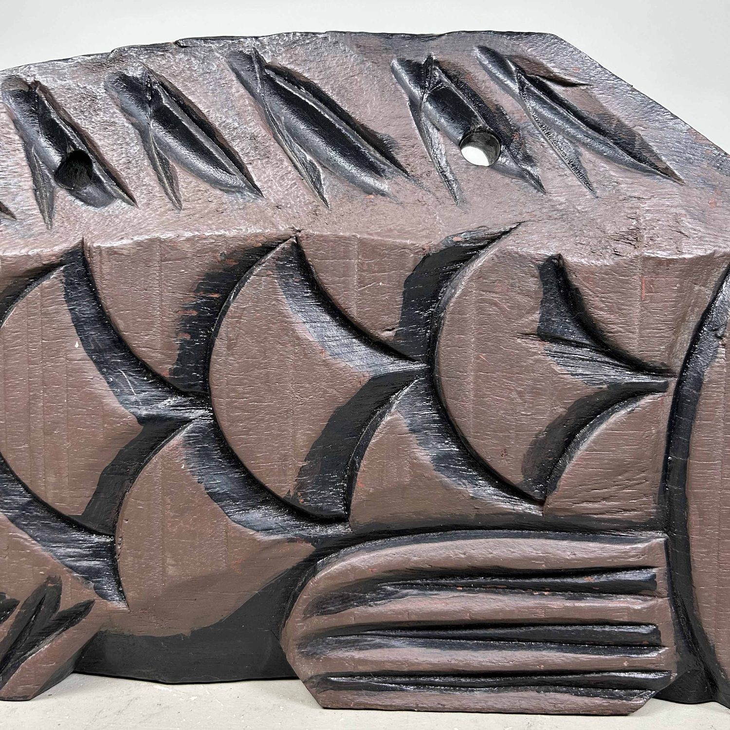 Mokugyo 木魚, Boeddhistische Houten Vis, Taishō-periode, Japan.