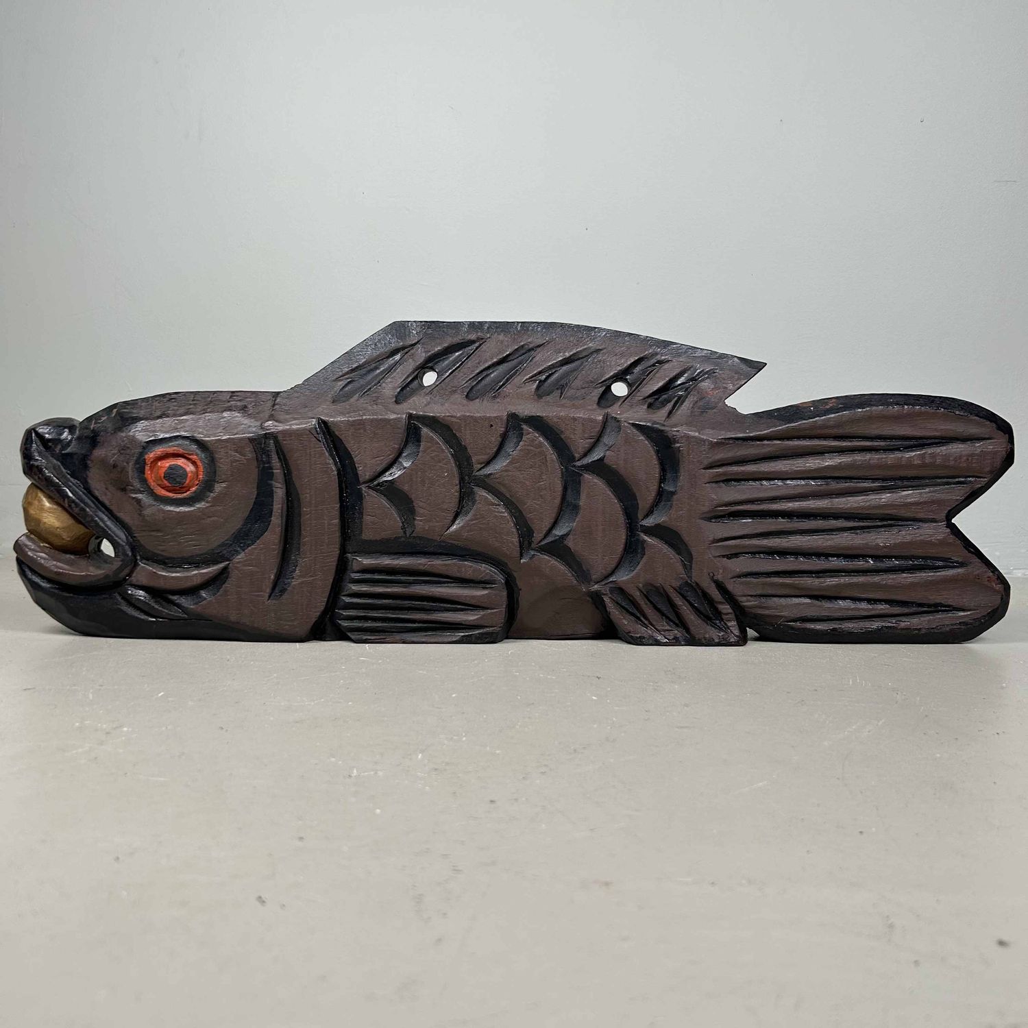 Mokugyo 木魚, Boeddhistische Houten Vis, Taishō-periode, Japan.