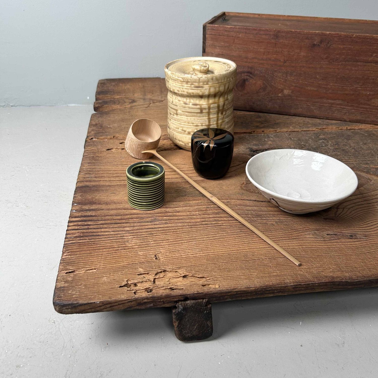 Japanese Chabako (茶箱), Tea Ceremony Set, Shōwa Period, Japan.